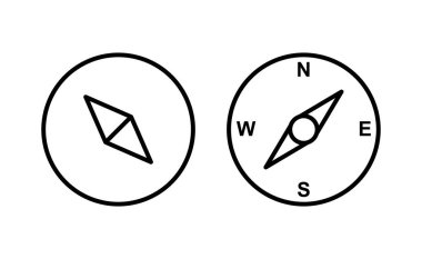 Compass icon vector for web and mobile app. arrow compass icon sign and symbol