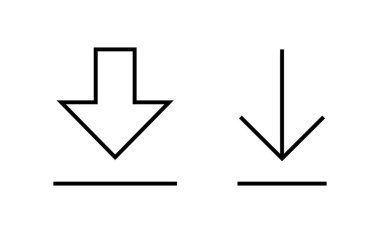 Download icon vector for web and mobile app. Download sign and symbol