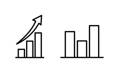 Growing graph Icon vector for web and mobile app. Chart sign and symbol. diagram icon