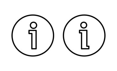 Web ve mobil uygulama için bilgi simgesi vektörü. İmza ve sembol hakkında. Faq simgesi