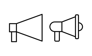 Web ve mobil uygulama için megafon simgesi vektörü. Hoparlör işareti ve sembol
