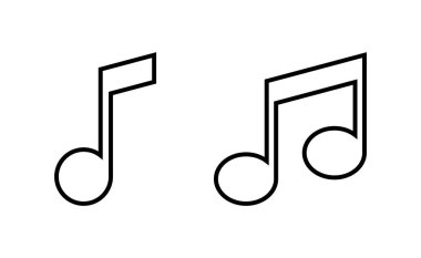 Web ve mobil uygulama için müzik simgesi vektörü. nota işareti ve sembol