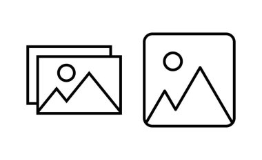 Web ve mobil uygulama için resim simgesi vektörü. Fotoğraf galerisi işareti ve sembol. resim simgesi