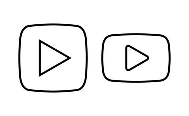 Web ve mobil uygulama için Simge vektörünü oynat. Düğme işareti ve sembolü çal