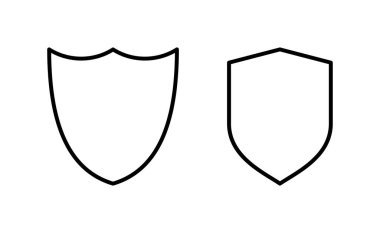 Web ve mobil uygulama için kalkan simgesi vektörü. Koruma ikonu. Güvenlik işareti ve sembol