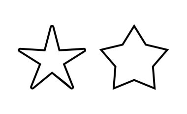 Web ve mobil uygulama için Yıldız Simgesi vektörü. Reyting işareti ve sembol. favori yıldız simgesi
