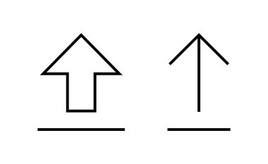 Web ve mobil uygulama için simge vektörü yükle. veri işareti ve sembolü yükle