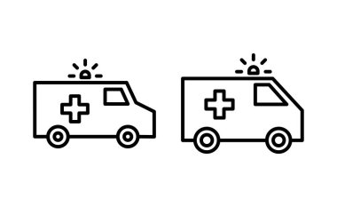 Ambulance icon vector for web and mobile app. ambulance truck sign and symbol. ambulance car