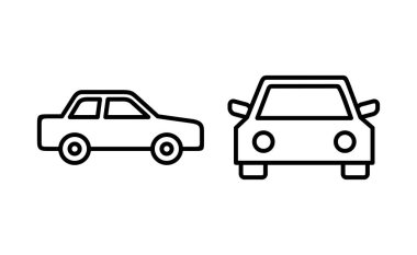 Car icon vector for web and mobile app. car sign and symbol. small sedan
