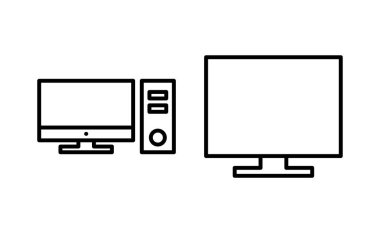 Computer icon vector for web and mobile app. computer monitor sign and symbol