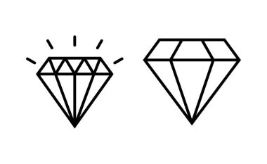 Diamond icon vector for web and mobile app. diamond gems sign and symbol