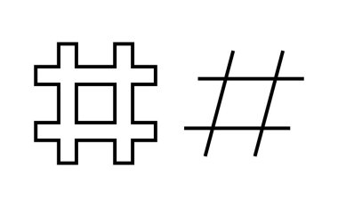 Hashtag icon vector for web and mobile app. hashtag sign and symbol