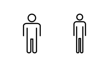 Web ve mobil uygulama için insan simgesi vektörü. Erkek işareti ve sembol. insan sembolü