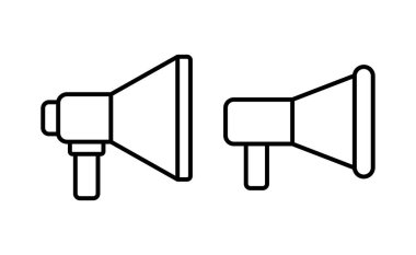 Web ve mobil uygulama için megafon simgesi vektörü. Hoparlör işareti ve sembol