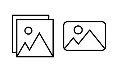 Web ve mobil uygulama için resim simgesi vektörü. Fotoğraf galerisi işareti ve sembol. resim simgesi