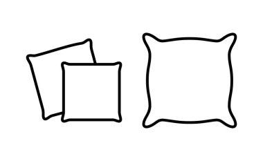 Web ve mobil uygulama için yastık simgesi vektörü. Yastık işareti ve sembol. Rahat yumuşacık yastık.