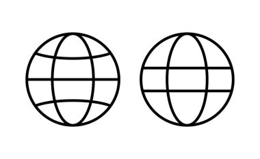 Web ve mobil uygulama için web simgesi vektörü. Web tabelalarına ve sembollere git. Web tıklama simgesi. Genel arama simgesi