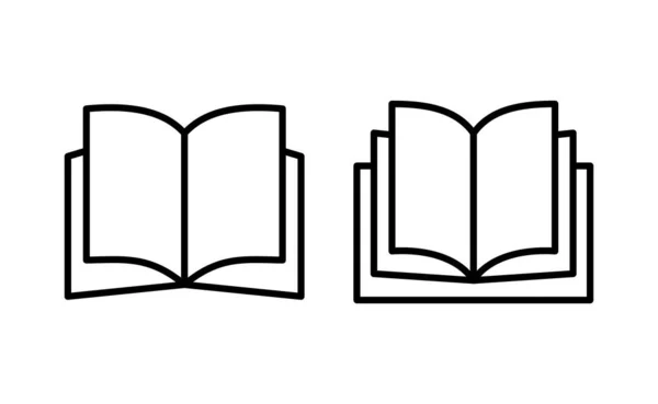 Book Icon Vector Web Mobile App Open Book Sign Symbol — Stok Vektör