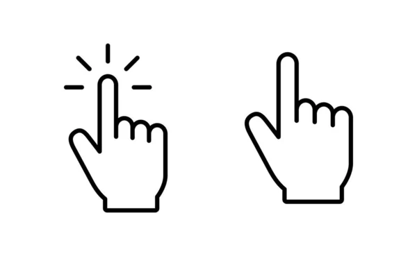 Hand Cursor Icon Vector Web Mobile App Cursor Sign Symbol — Vector de stock