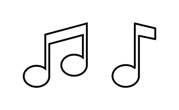 Icono Música Vector Para Web Aplicación Móvil Nota Música Signo — Archivo Imágenes Vectoriales