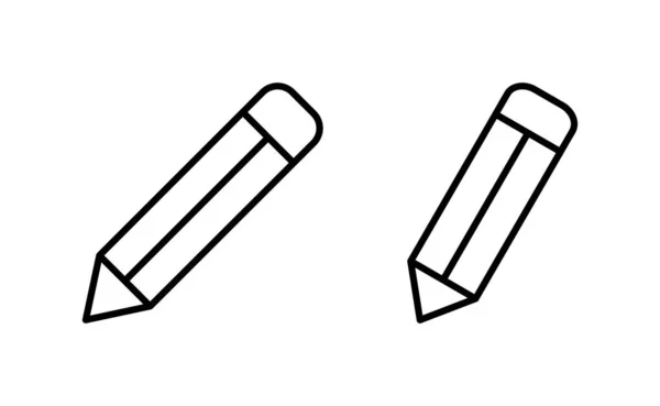 Wektor Ikony Ołówka Dla Aplikacji Internetowej Mobilnej Znak Symbol Pióra — Wektor stockowy