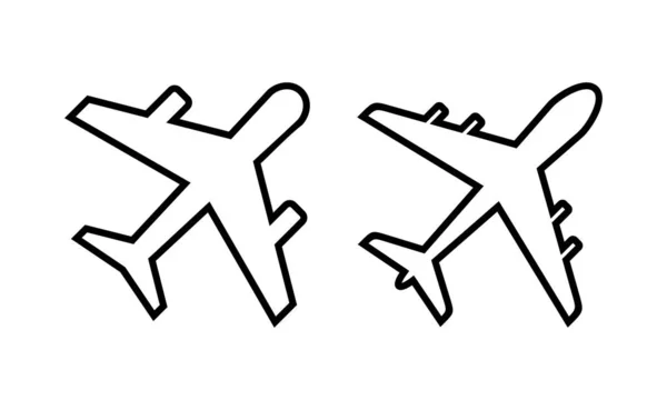 网页和移动应用程序的平面图标向量 飞机的标志和符号 飞行运输标志 旅行标志 — 图库矢量图片