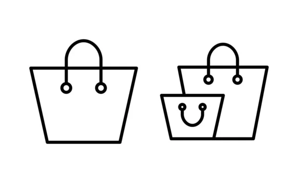 Shopping Bag Icon Vector Web Mobile App Shopping Sign Symbol — Stock Vector