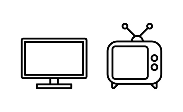 Εικονίδιο Τηλεόρασης Διάνυσμα Για Web Και Mobile App Τηλεοπτικό Σήμα — Διανυσματικό Αρχείο