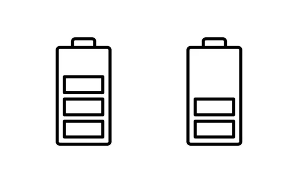 Battery Icon Vector Web Mobile App Battery Charging Sign Symbol — ストックベクタ
