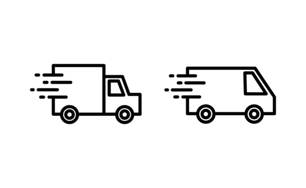 Delivery Truck Icon Vector Web Mobile App Delivery Truck Sign - Stok Vektor