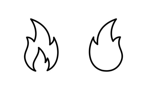 Fire Icon Vector Web Mobile App Fire Sign Symbol — Archivo Imágenes Vectoriales