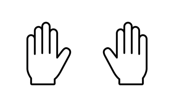 Hand Icon Vector Web Mobile App Hand Sign Symbol Hand — Stok Vektör