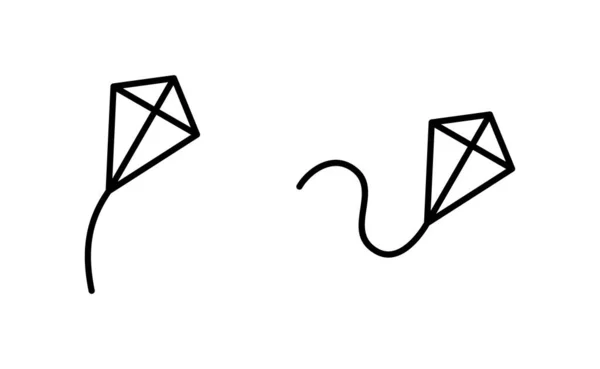 Вектор Піктограм Kite Веб Мобільного Додатку Знак Повітряного Змія Символ — стоковий вектор