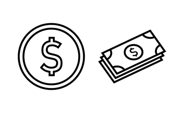 Geld Icon Vektor Für Web Und Mobile App Geldzeichen Und — Stockvektor