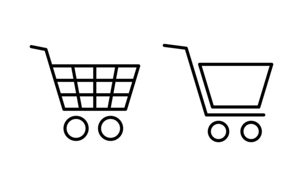 Shopping Icon Vector Web Mobile App Shopping Cart Sign Symbol — Stock Vector