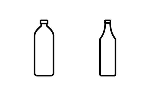 Вектор Значков Бутылок Веб Мобильного Приложения Знак Бутылки Символ — стоковый вектор