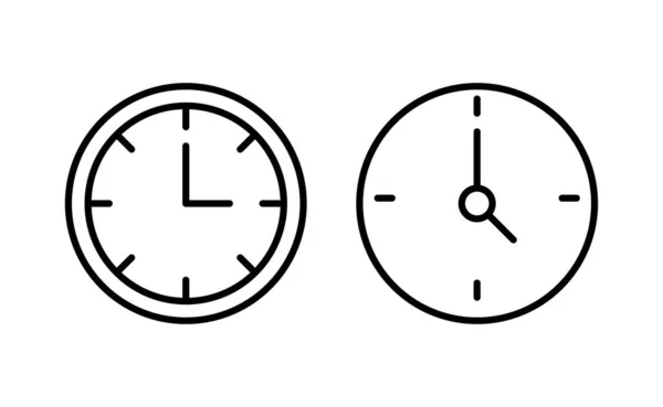 Clock Icon Vector Web Mobile App Time Sign Symbol Watch — Stockvector