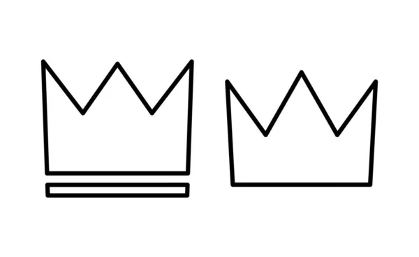Crown Icon Vector Web Mobile App Crown Sign Symbol — Vector de stock