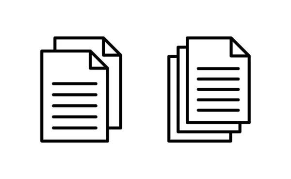 Вектор Значков Документов Веб Мобильного Приложения Бумажный Знак Символ File — стоковый вектор
