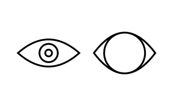 Вектор Значков Глаз Веб Мобильного Приложения Знак Глаза Символ Иконка — стоковый вектор
