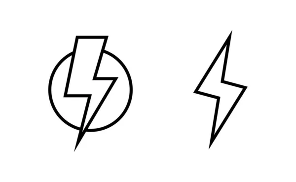 Lightning Icon Vector Web Mobile App Electric Sign Symbol Power — Stock Vector