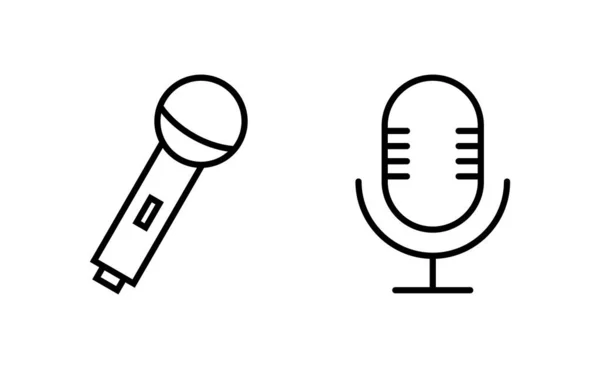 Vecteur Icône Microphone Pour Application Web Mobile Signe Symbole Karaoké — Image vectorielle