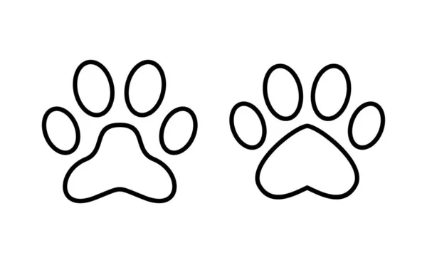 Вектор Піктограм Paw Веб Мобільних Додатків Знак Символ Лапи Собака — стоковий вектор