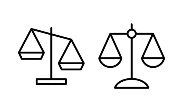 为Web和移动应用程序缩放图标向量 法律尺度图标 司法标志和标志 — 图库矢量图片