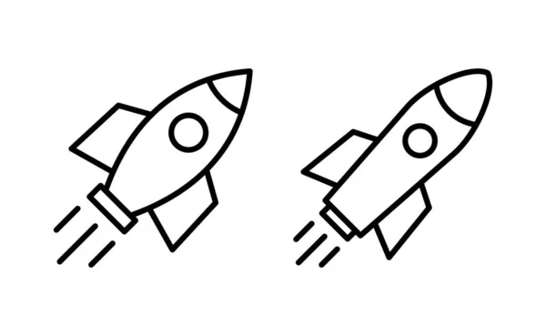 Rocket Vector Icono Para Web Aplicación Móvil Signo Símbolo Inicio — Vector de stock