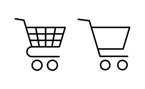 Shopping Icon Vector Web Mobile App Shopping Cart Sign Symbol — Stock Vector