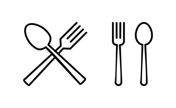 Spoon Fork Icon Vector Web Mobile App Spoon Fork Knife — Stock Vector