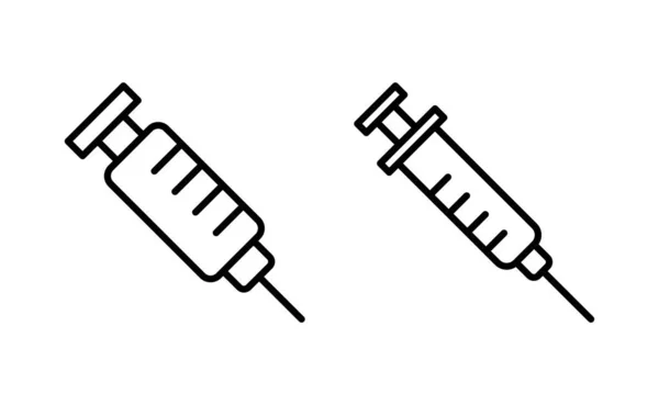 Spritzensymbolvektor Für Web Und Mobile App Injektionszeichen Und Symbol Impfaktion — Stockvektor