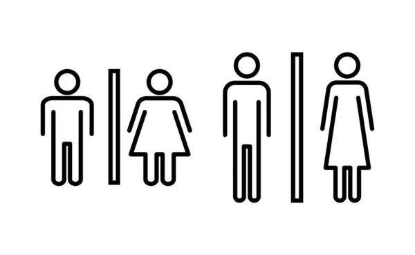 Toilet Icoon Vector Voor Web Mobiele App Meisjes Jongens Toiletten — Stockvector