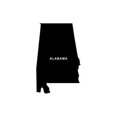 Alabama harita simgesi. Alabama simge vektörü